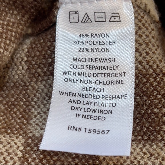 Vintage-Inspired Brown & Cream Checkerboard Cropped Cardigan Women XS - Picture 7 of 7